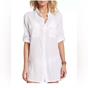 Lauren Ralph Lauren
Crushed Cotton Camp Shirt Swim Cover-Up